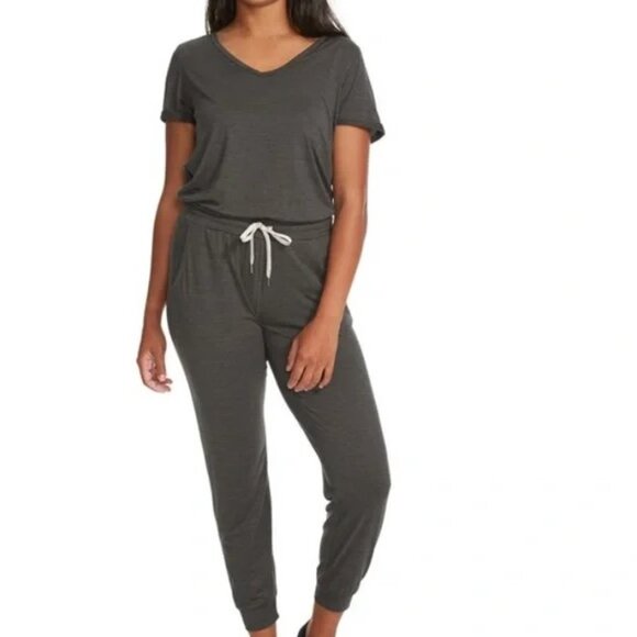 Vuori All Day Jumpsuit - L Grey/Green Heather - Picture 1 of 7